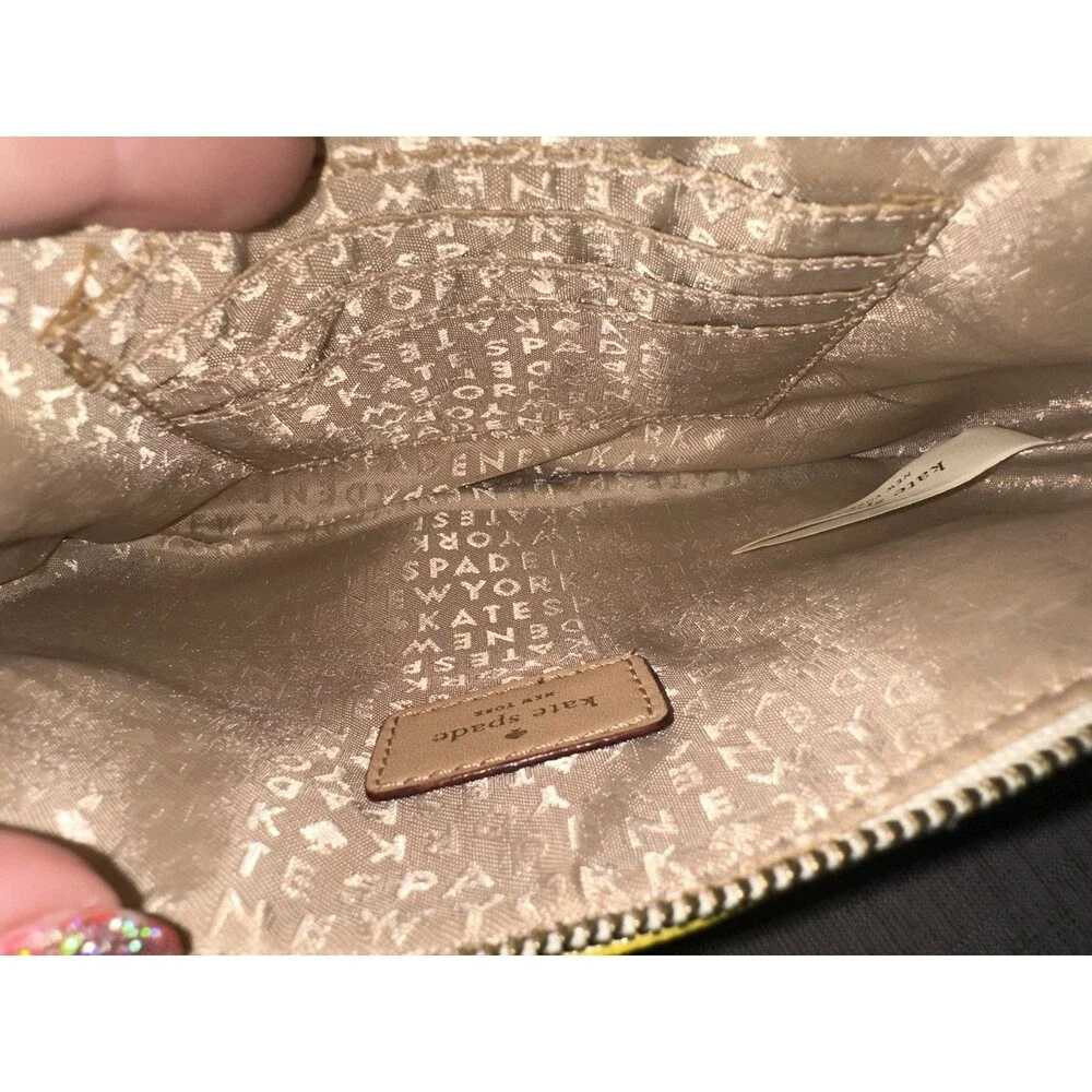 Kate Spade Striped Clutch - pink, yellow, green, white